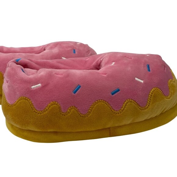 Oooh Geez Women's Funny Donuts with Sprinkles Fluffy House Slippers NWOT - Picture 3 of 6